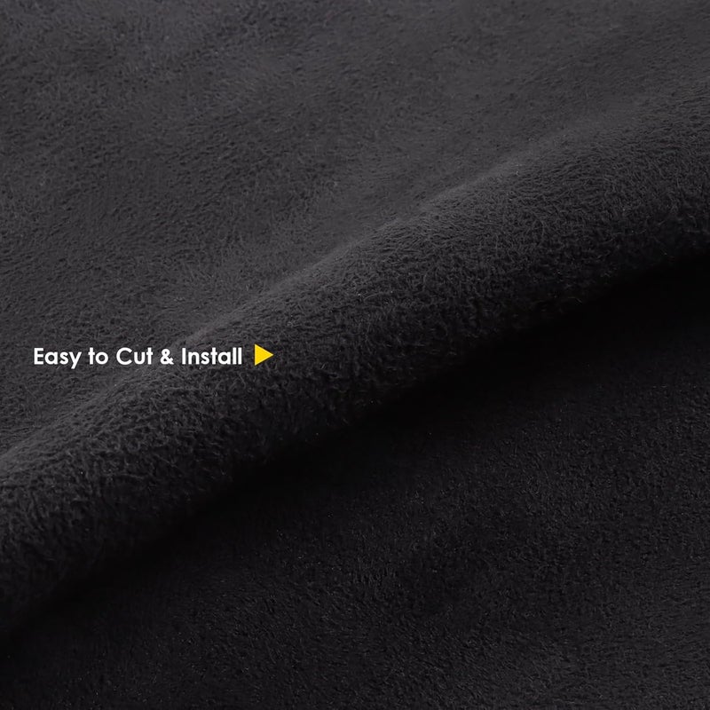 FINDUFA 90" x 60" Autos Suede Headliner Fabric with Foam Backing Material Replacement Upholstery for Car Truck Marine RV Interior Roof Liner Fabric Repair Black - Image 4